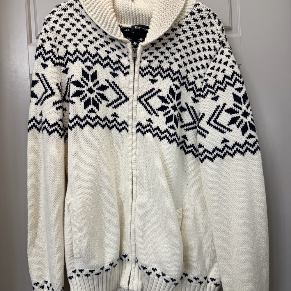 Express Men's Zip-Up Sweater